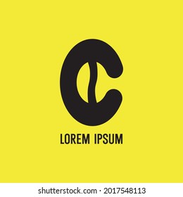 letter c for coffee logo concept