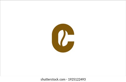 letter c coffee logo design illustration