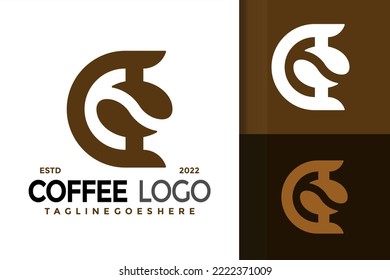 Letter C Coffee Logo Design, brand identity logos vector, modern logo, Logo Designs Vector Illustration Template