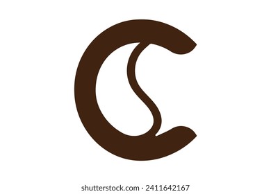 Letter C coffee logo design vector template