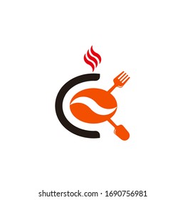 letter c coffee shop food restaurant symbol logo vector
