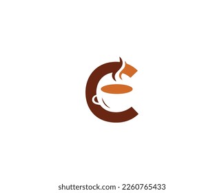 Letter C Coffee Shop Logo Design mit Coffee Cup Symbol Vektorvorlage.