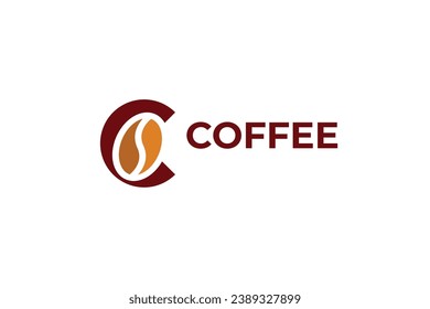 letter c coffee vector template logo design