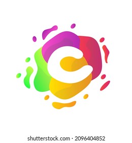 Logotipo de bienvenida de color de la letra C