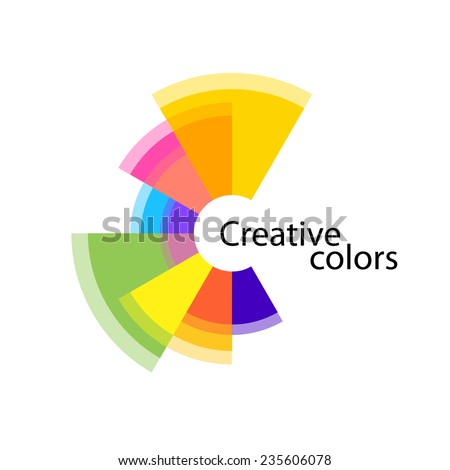 Letter C colorful creative logo concept template