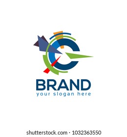 Letter C colorful logo vector. Modern logo.