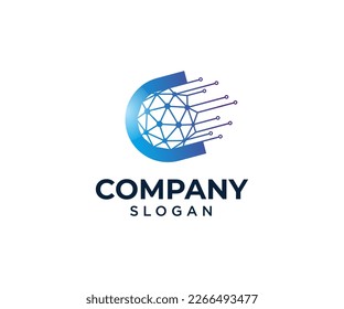 Letter C comet AI technology	
