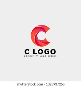 letter c community human logo template vector illustration icon element isolated