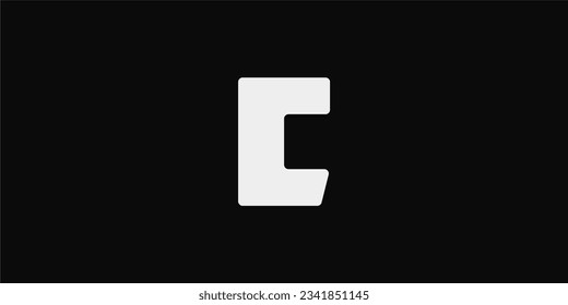Concepto de letra C, concepto de logotipo de tipografía, logotipo de monograma y logotipo de la letra inicial, moderno y sencillo