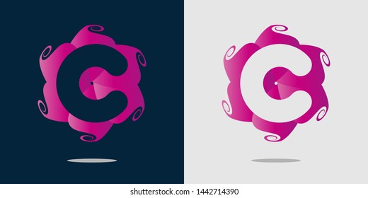 Letter C concept vector design