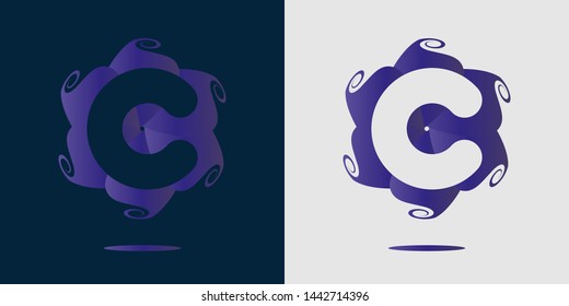 Letter C concept vector design