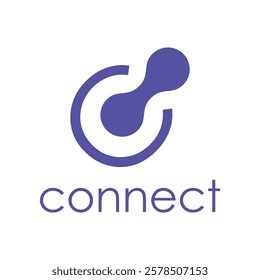 letter c connect logo design vector