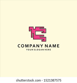 letter C with consep technology logo design