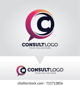 Letter C Consulting Logo Template Design Vector, Emblem, Design Concept, Creative Symbol, Icon