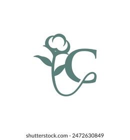 Letter C cotton logo icon vector template.eps
