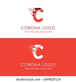 LETTER C COVID 19 CORONA VIRUS LOGO