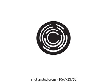 Letter C creative logo concept template with circle background, vector illustration