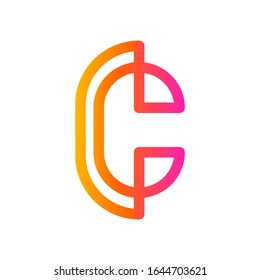Plantilla de diseño de logotipo creativo de carta C
