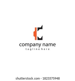 letter c creative logo illustration design template vector color