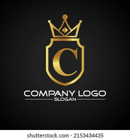 Letter C Crest Logo Alphabet Logotype Stock Vector (Royalty Free ...