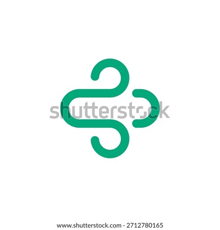 Letter C Cross Line Logo