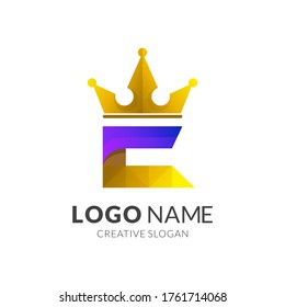 Letter C and crown logo concept, luxury king logo