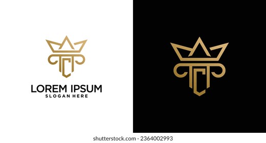 Logo-Design von Letter C und Kronen für Anwaltskanzlei mit kreativer Idee
