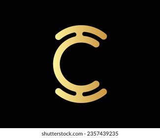 Buchstabe C: Logo-Design der Crypto-Initialen