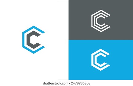 LETRA C ICONOS DE DISEÑO DE LOGOTIPO CRIPTOGRÁFICO.