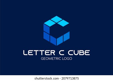 Letter C Cube Logo : Suitable for Company Theme, Construction Theme, Technology Theme, Initial Theme, Infographics and Other Graphic Related Assets.
