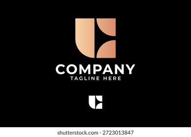 Letra C com design de logotipo de geometria em forma curva para inicialização. Marca geométrica com letra C logotipo minimalista para negócios digitais. Contemporâneo curvado com forma de letra C logotipo design para tecnologia