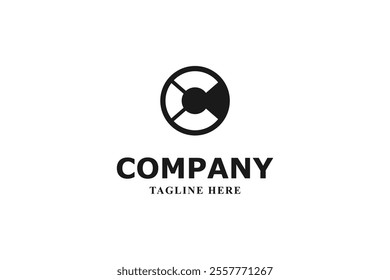 letter c cutout in circle logo
