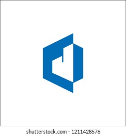 Letter C and D abstract logo vector