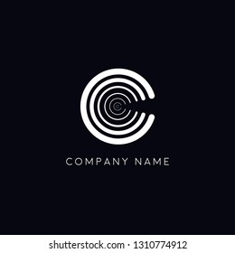 letter C and D creative circle logo Vector