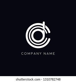 letter C and D creative circle logo Vector