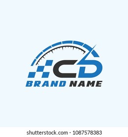 Letter C D logo icon design template elements