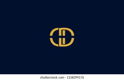 letter c and d i logo with negative space effect for illustration use