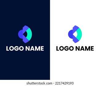 plantilla de diseño de logotipo moderno para letras c y d