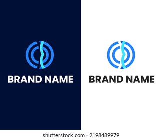 letter c and d modern logo design template