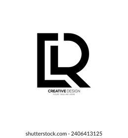 Letter c d r initial with creative simple shape monogram logo