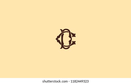 LETTER C AND D VINTAGE LOGO FOR ILLUSTRATION OR LOGO DESIGN USE