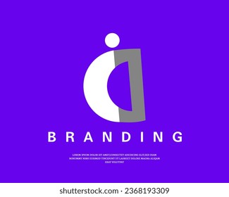 letter C dan J logo design on blue background