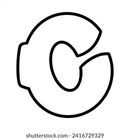 Letter C decorative street graffiti font vector design illustration 