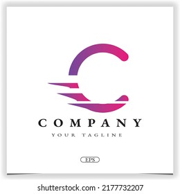 letter c delivery logo premium elegant template vector eps 10