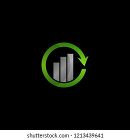 Letter C Diagram Chart Arrow Creative Business Modern Logo