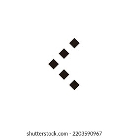 Letter c direction, squares geometric symbol simple logo vector