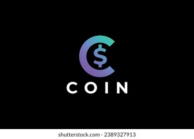 letter c dollar vector template logo design