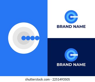 Letter C dot Logo icon design