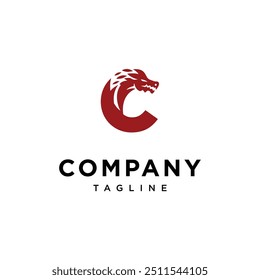 Letter C Dragon Logo icon vector