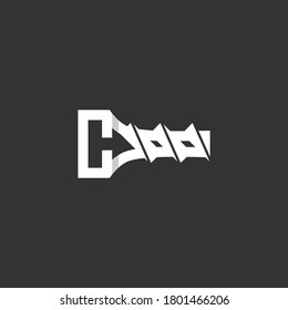 Letter C Drill Monogram Modern Logo Stock Vector (Royalty Free ...